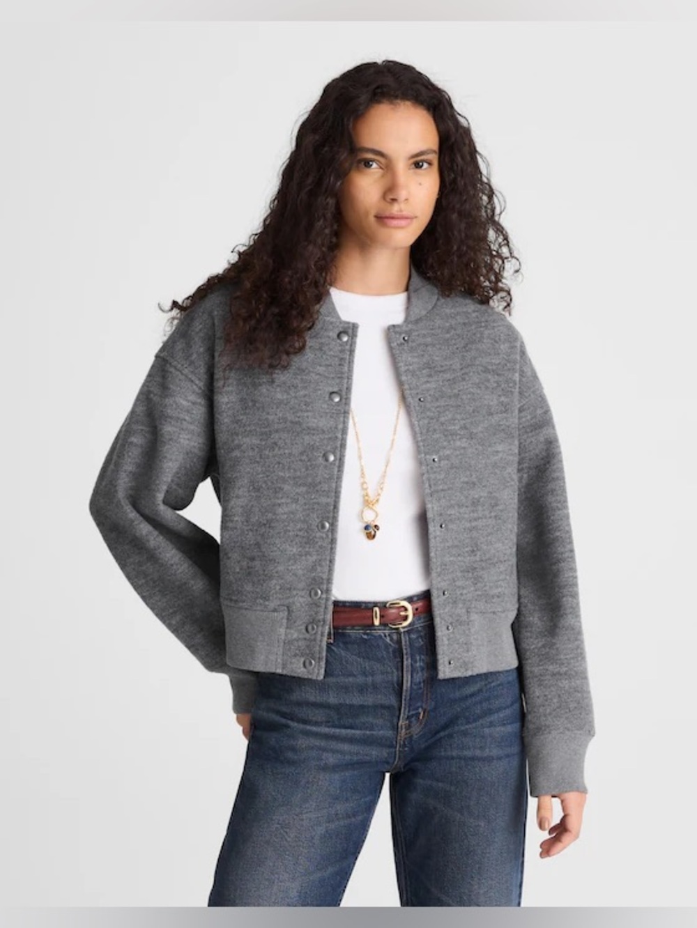 NWT Madewell Double-Faced Knit Bomber Jacket XS